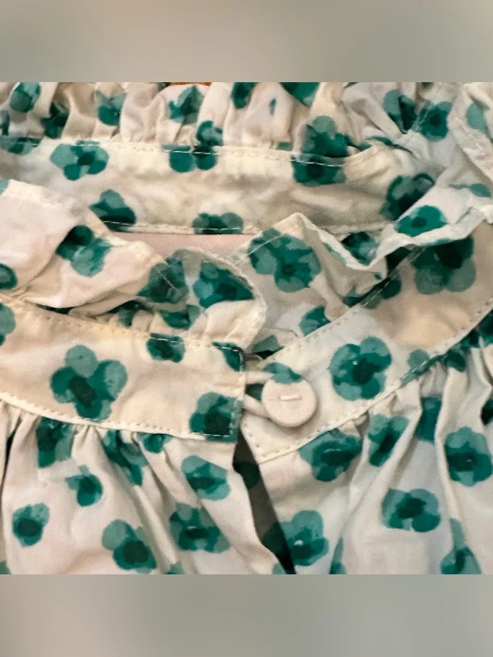 REBECCA TAYLOR Emerald Daisy Top inCream combo Size XS (k11)
